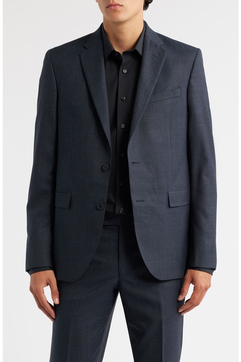 Ross Slim Fit Solid Wool Suit, Alternate, color, NAVY