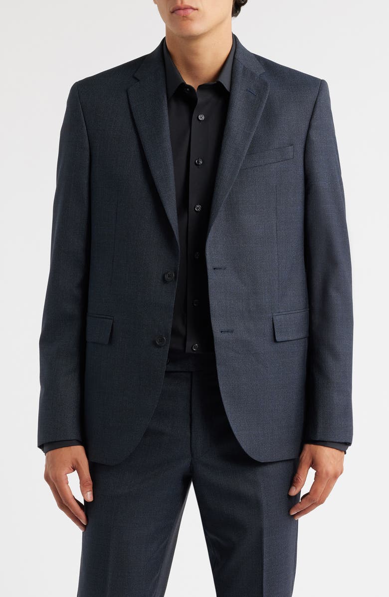 AllSaints Ross Slim Fit Solid Wool Suit, Alternate, color, Navy