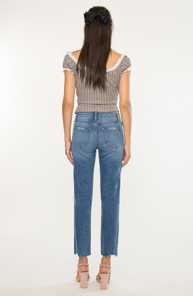 KanCan Kathleen Essentials High Rise Slim Straight Jeans, Alternate, color, Medium Wash