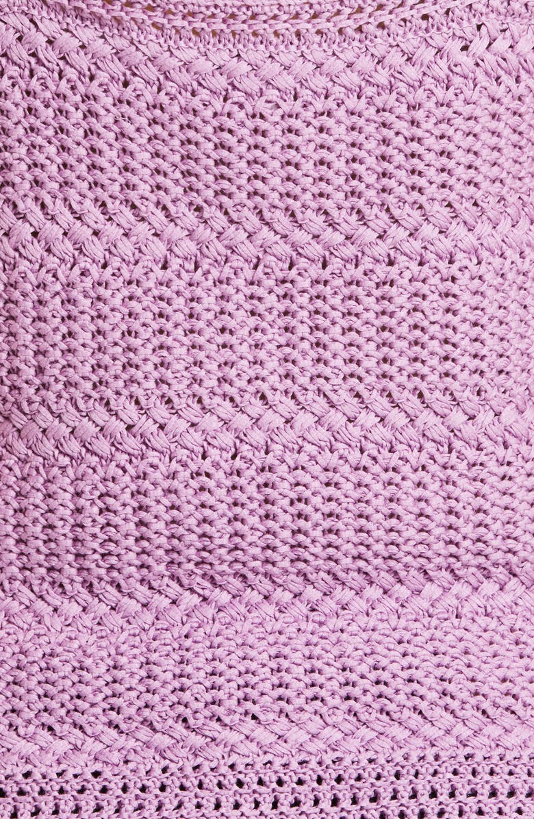 Vince Square Neck Textured Cotton Knit Tank, Alternate, color,