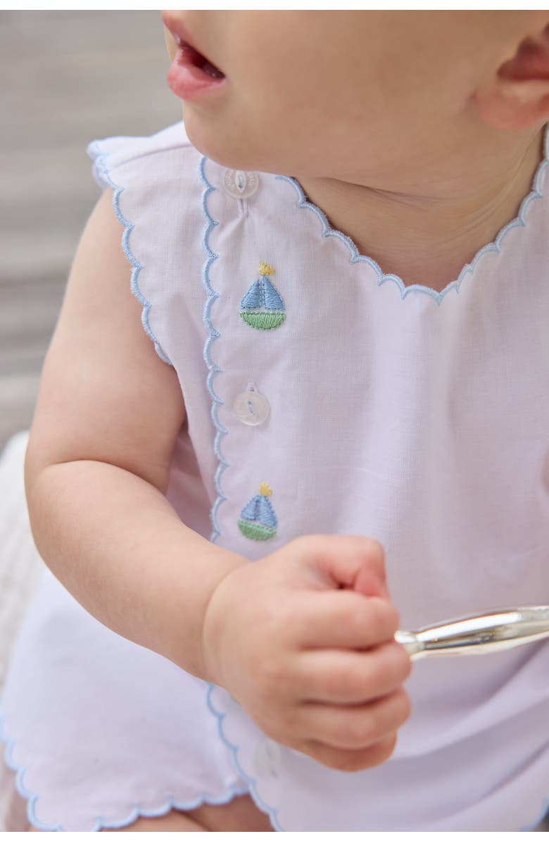 Little English Sleeveless Davis Day Set, Alternate, color, Sailboats