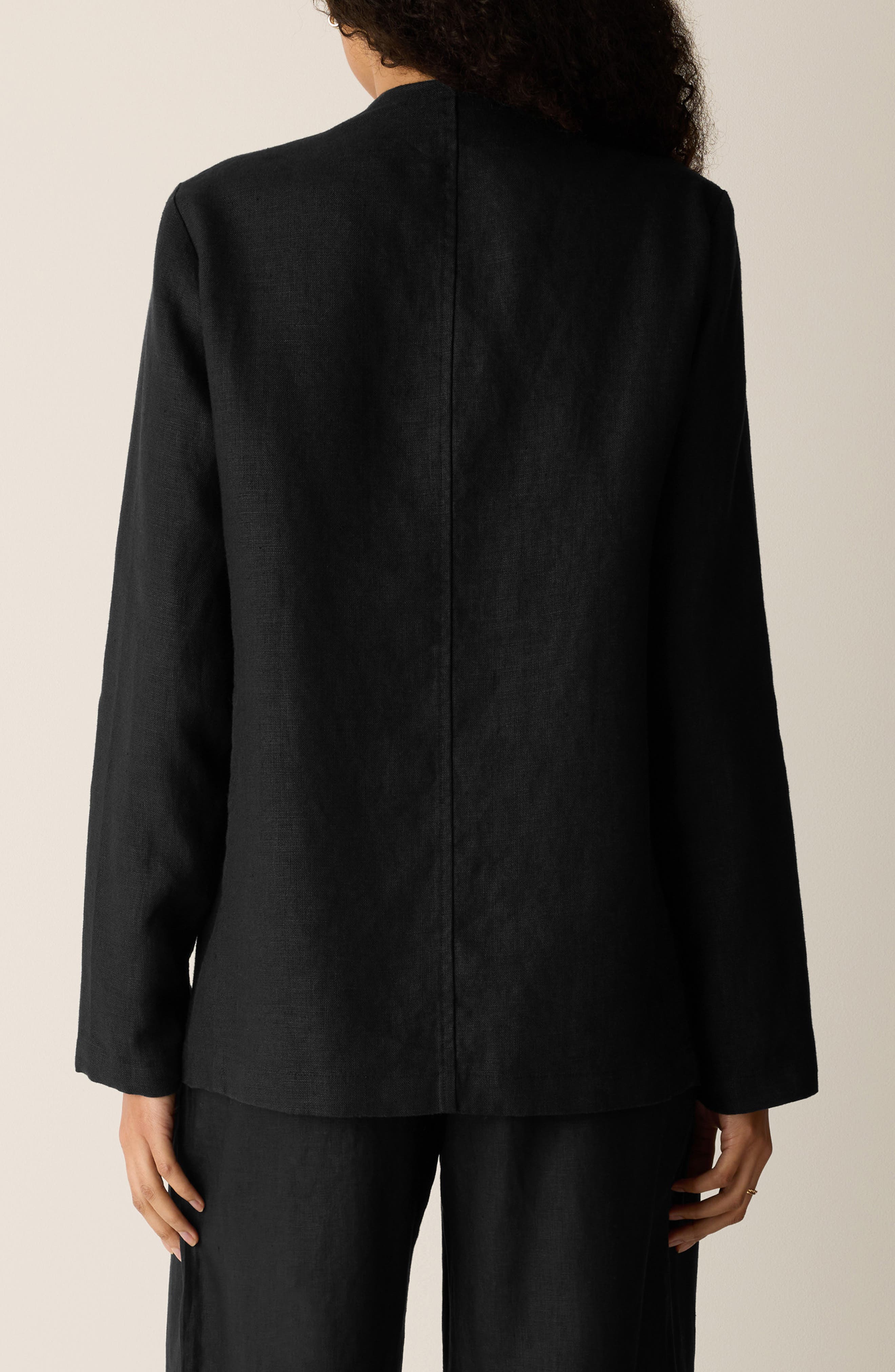 Open Front Organic Linen Jacket - image 2