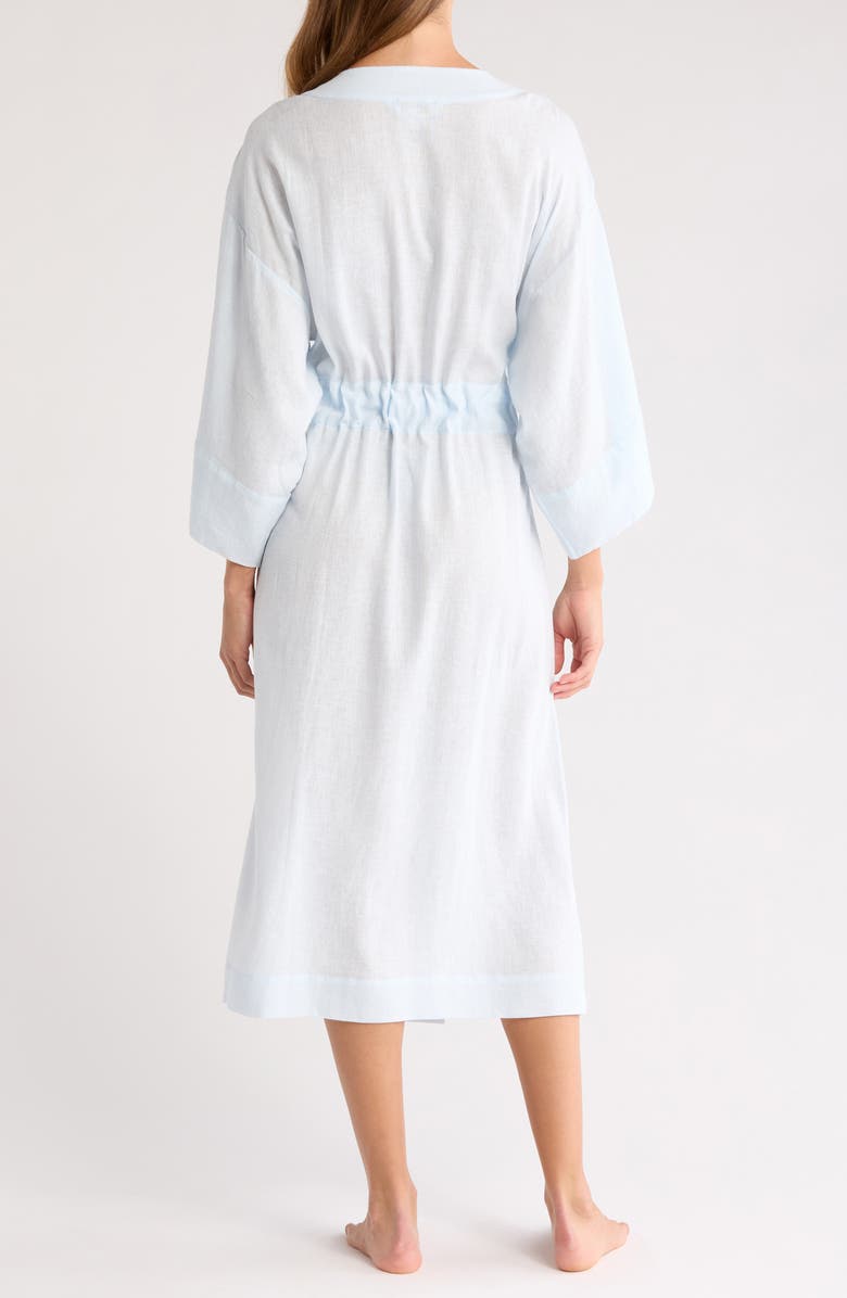 Nordstrom Vacation Linen Blend Robe, Alternate, color, Blue Breeze