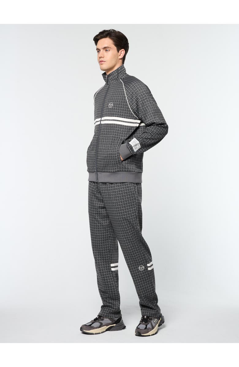Sergio Tacchini Dallas Houndstooth Track Jacket, Alternate, color, Black Beauty