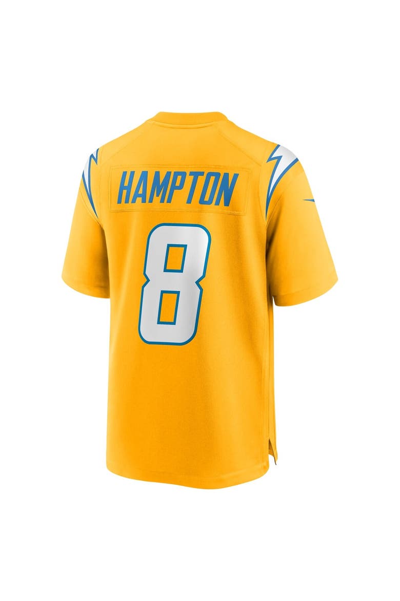 Men's Nike Omarion Hampton Gold Los Angeles Chargers Alternate Charger Power Game Player Jersey, Alternate, color, Gold