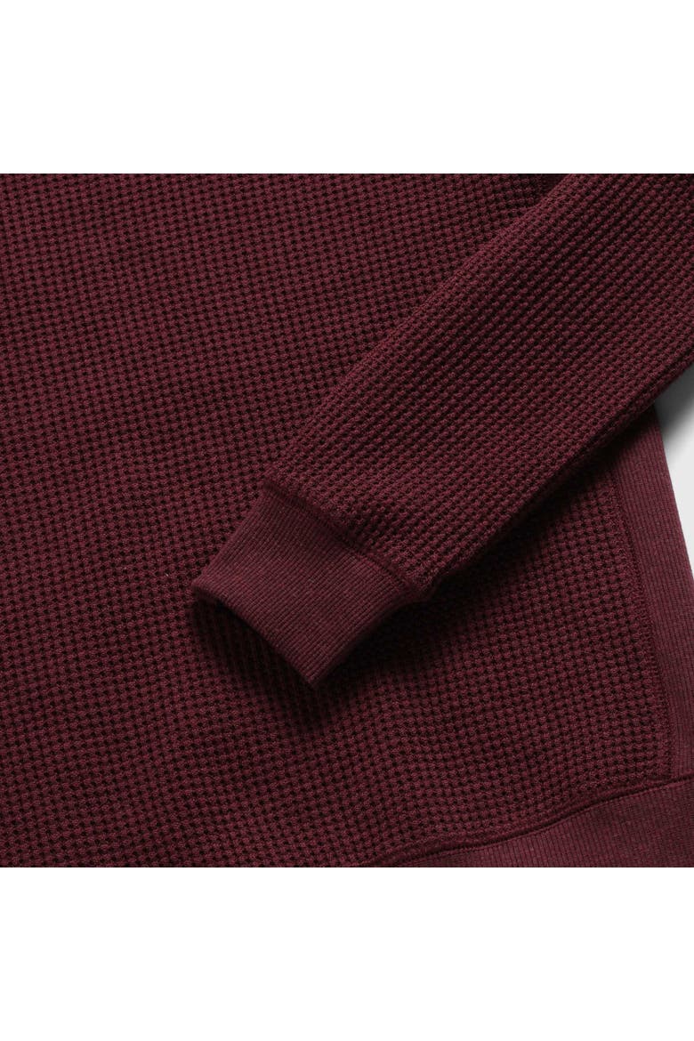 Butch Waffle Fleece Crewneck, Alternate, color, cabernet heather