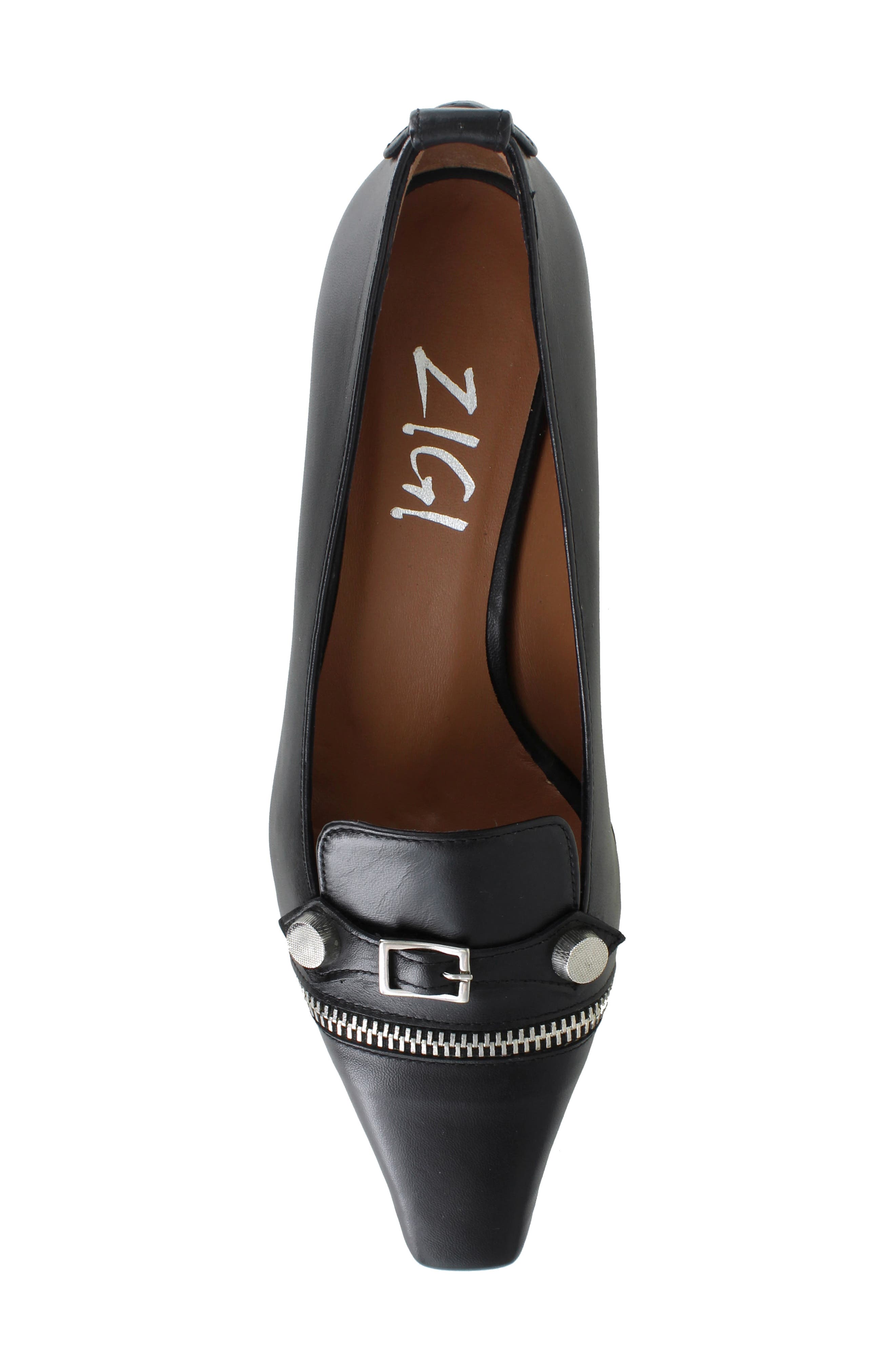 ZIGIny Mariela Kitten Heel Pump, Alternate, color, Black Leather