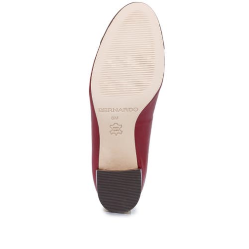 Bernardo Footwear Marisol Ballet Pump In Dark Red