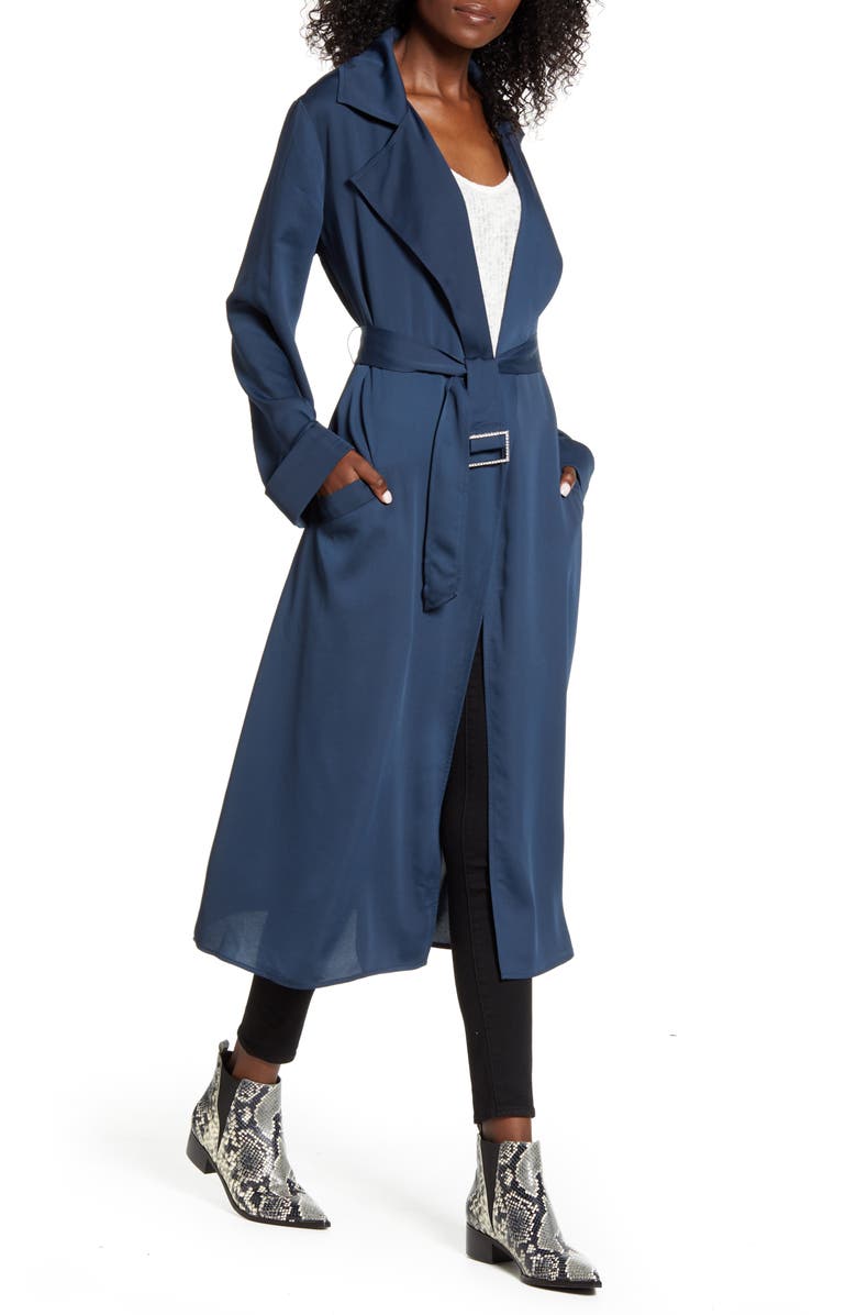 Band of Gypsies Bonjour Trench Coat, Main, color, 