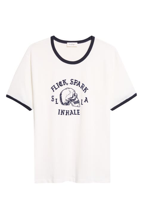 Flick Spark Inhale Cotton Ringer T-Shirt