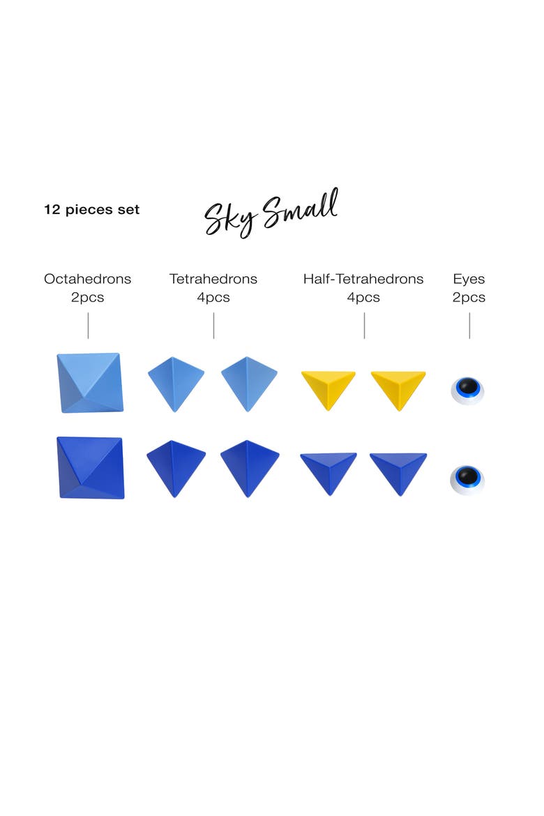 Kids' Sky Small 12-Piece Magnetic Construction Kit, Alternate, color, YELLOW BLUE