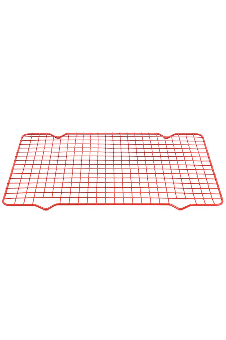 6pc Carbon Steel Bakeware and Cookie Cutter Set in Red, Alternate, color, Red