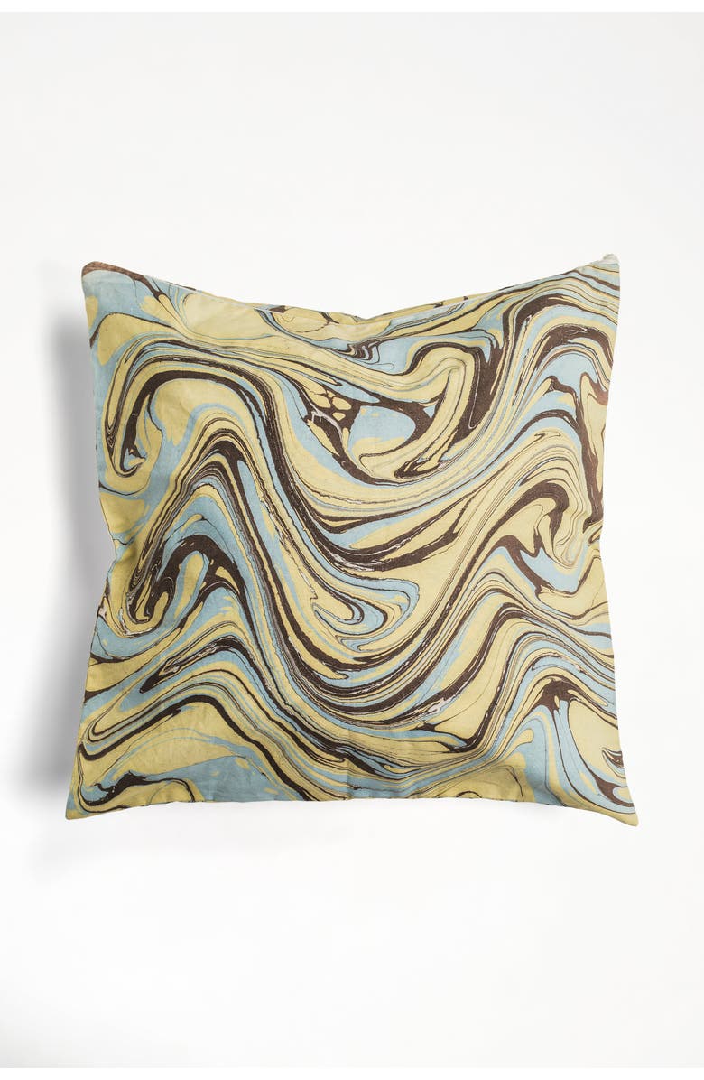 Inner Child Kyoto Hand-Marbled Square Pillow - Cover Only, Main, color, Multicolor