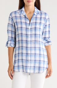 Frank & Eileen Joedy Plaid Cotton Boyfriend Button-Up Shirt