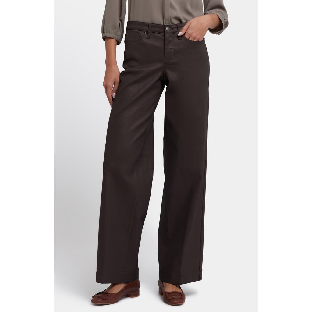 Nydj Teresa High Waist Wide Leg Coated Jeans In Multi