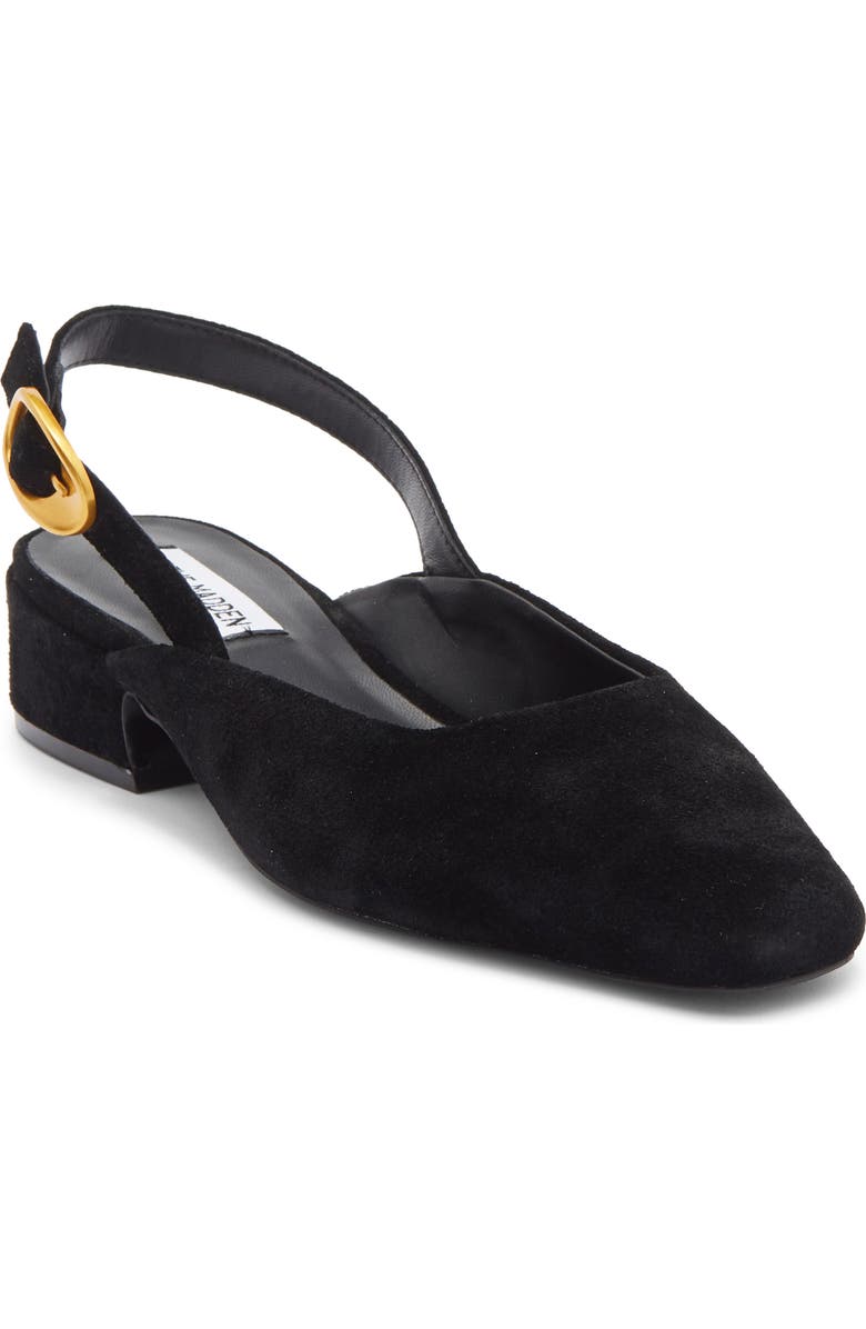 Steve Madden Diona Slingback Pump, Main, color, Black Suede