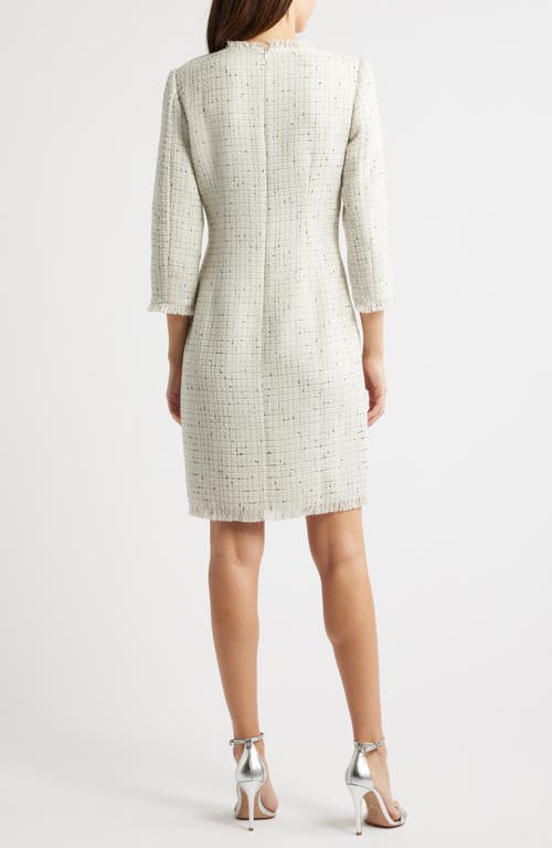 ELIZA J ELIZA J LONG SLEEVE BOUCLÉ SHEATH DRESS 