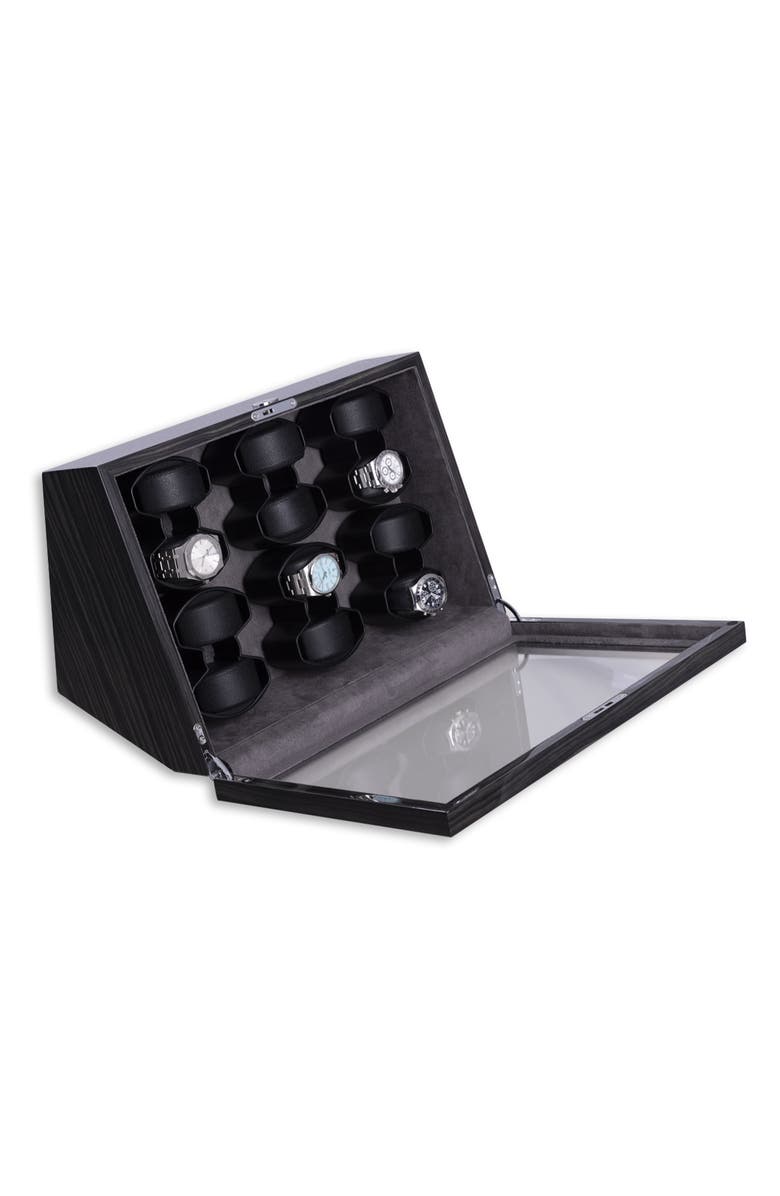 Bey-Berk Cosmo 12-Watch Winder & Case, Alternate, color, Grey