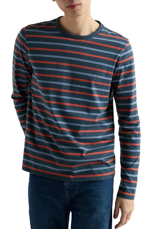 Seasalt Cornwall Sailor Stripe Long Sleeve Organic Cotton T-shirt In Multi