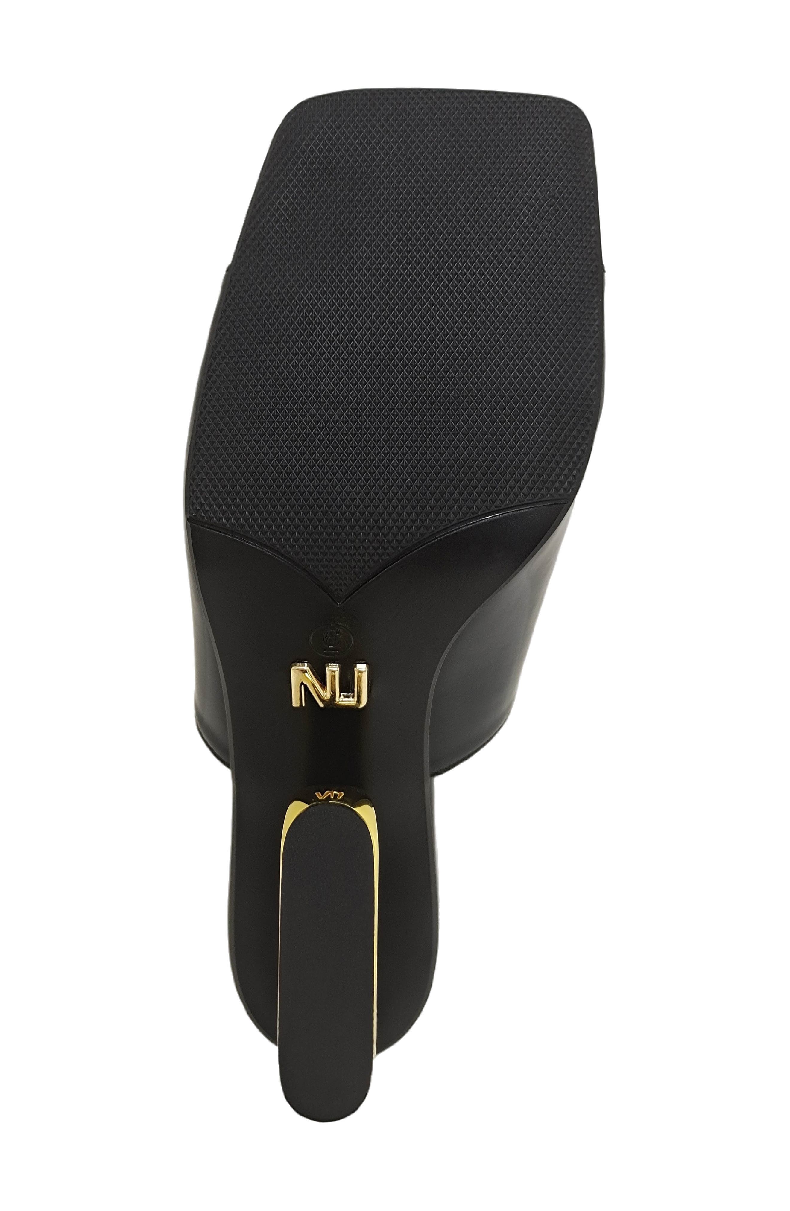 NINETY UNION Florence Square Toe Mule, Alternate, color, Black