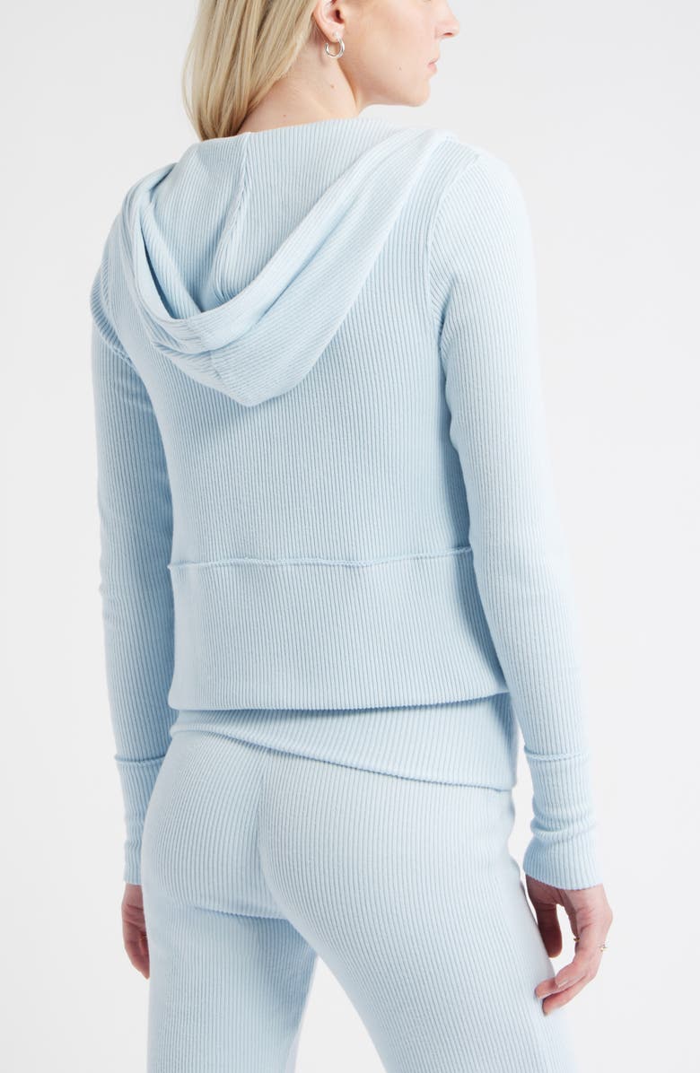 BP. Hacci Rib Zip Hoodie, Alternate, color, Blue Skyride