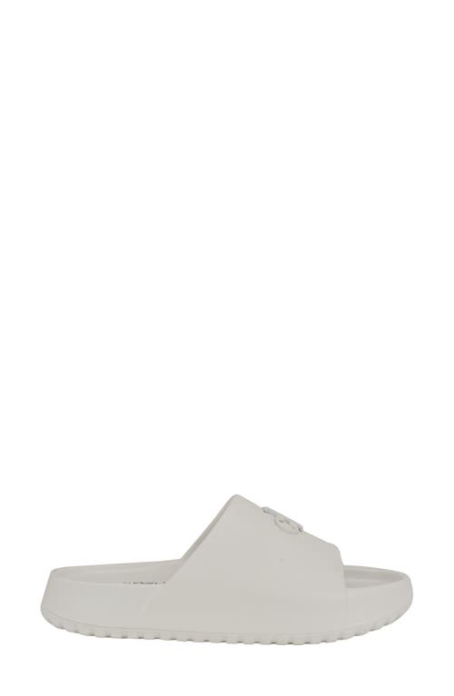 Calvin Klein Nanzey Slide Sandal In White 140