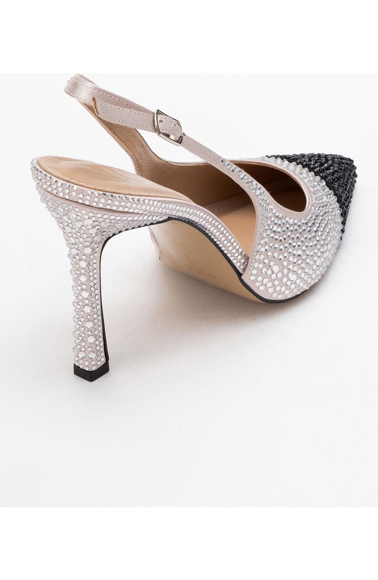 Prologue Shoes London Embellished Pointed Toe Pump, Alternate, color, Beige