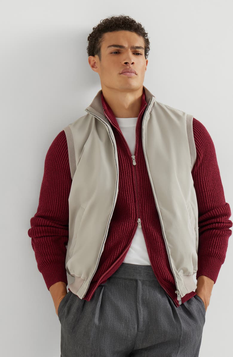 Brunello Cucinelli Vest with Thermore<sup>®</sup> padding, Alternate, color, Dove Grey