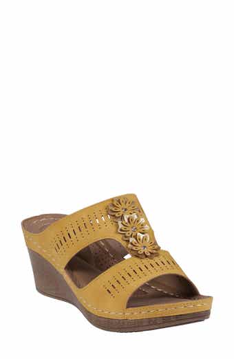 GOOD CHOICE NEW YORK Lisette Platform Wedge Slide Sandal
