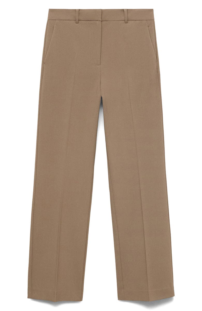 MANGO Carlos Straight Leg Trousers, Alternate, color, Medium Brown