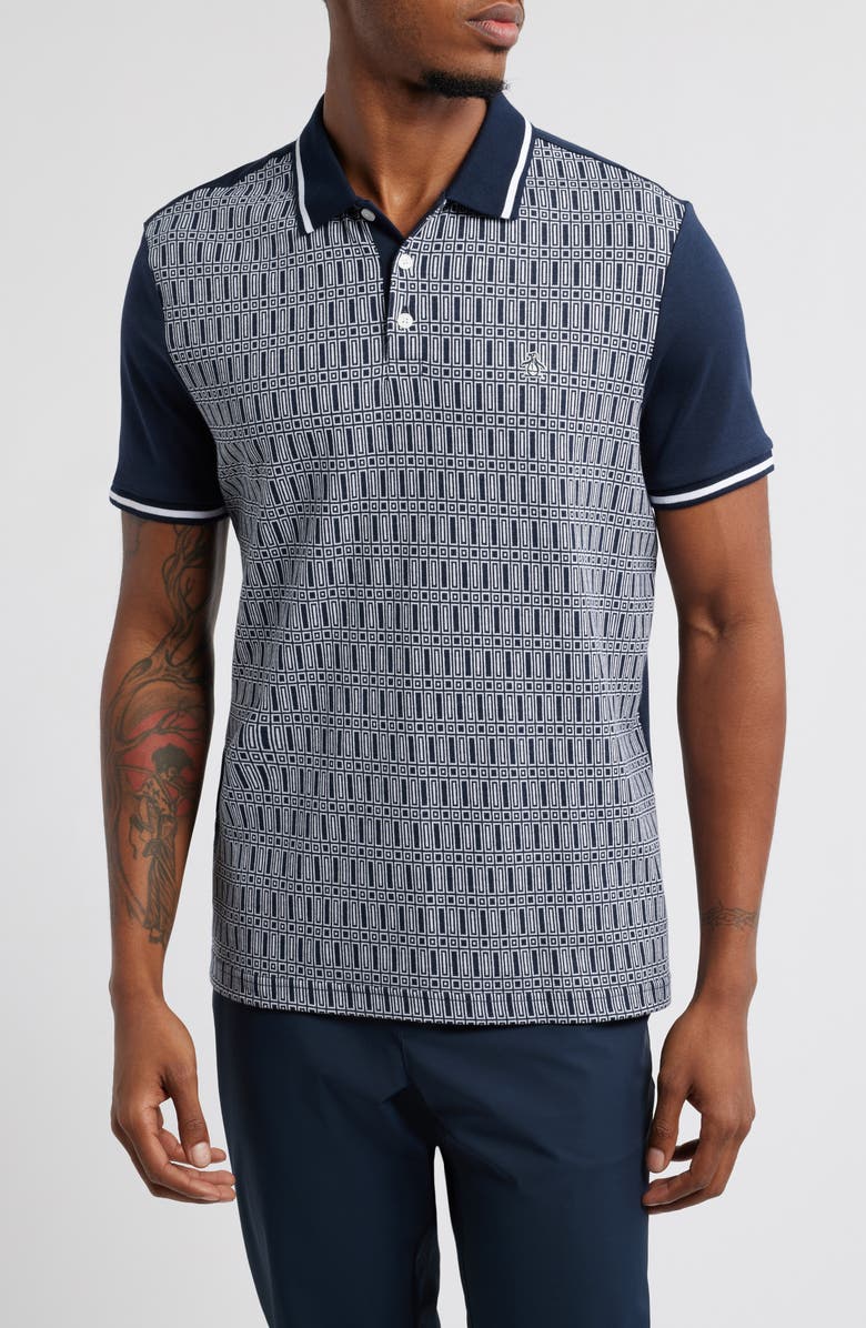 Original Penguin Geo Jacquard Cotton Polo, Main, color,