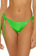 Becca Liquid Metal Side Tie Bikini Bottoms