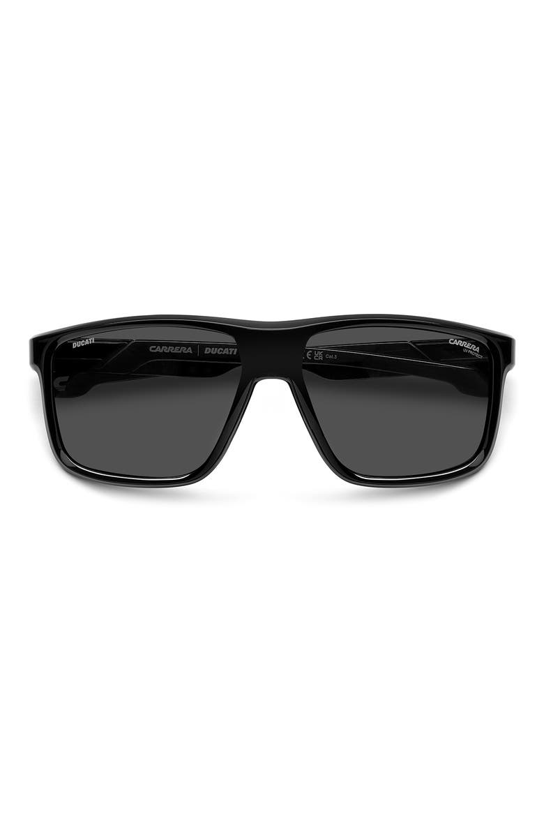 x Ducati Carduc 60mm Rectangular Sunglasses, Main, color, BLACK/ GREY