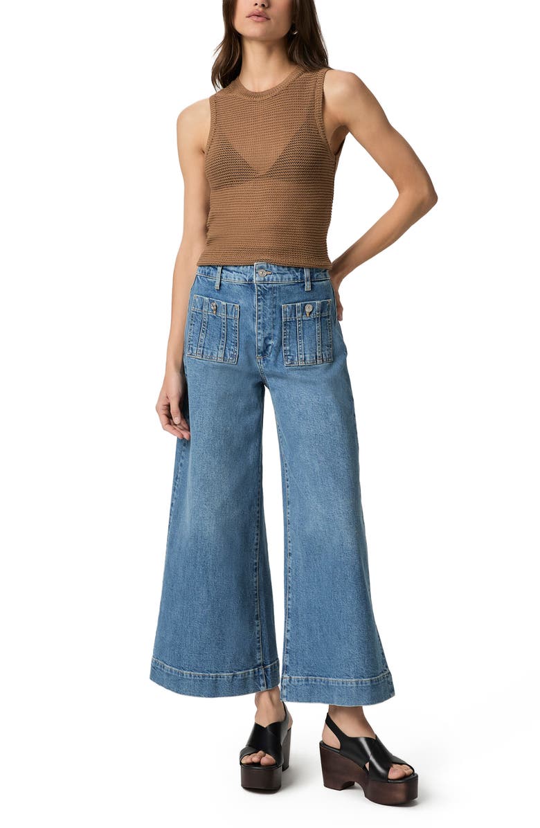 PAIGE Lola Seamed Patch Pocket Crop Wide Leg Jeans, Alternate, color,