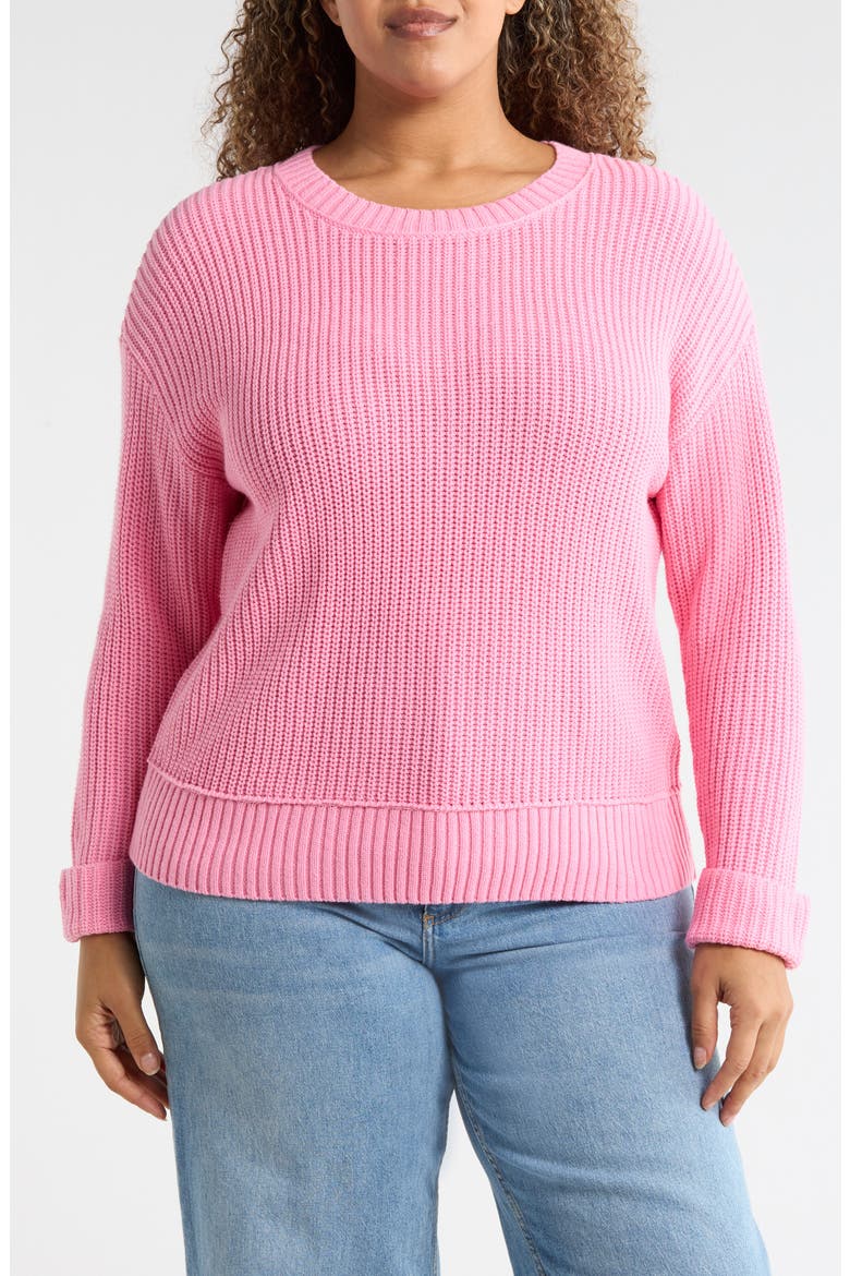 Crewneck Sweater, Main, color, ROSEBLOOM