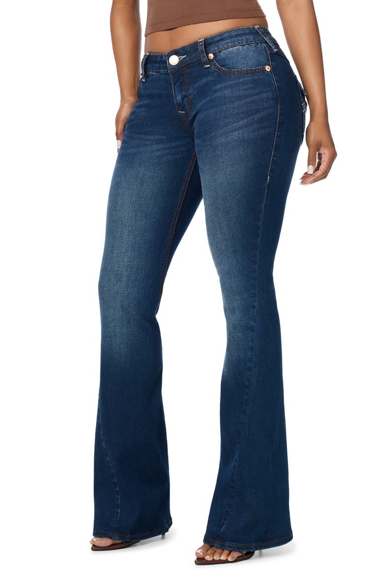 Joey Big T Low Rise Flare Jeans, Alternate, color, DARK TRUE WESTERN WASH