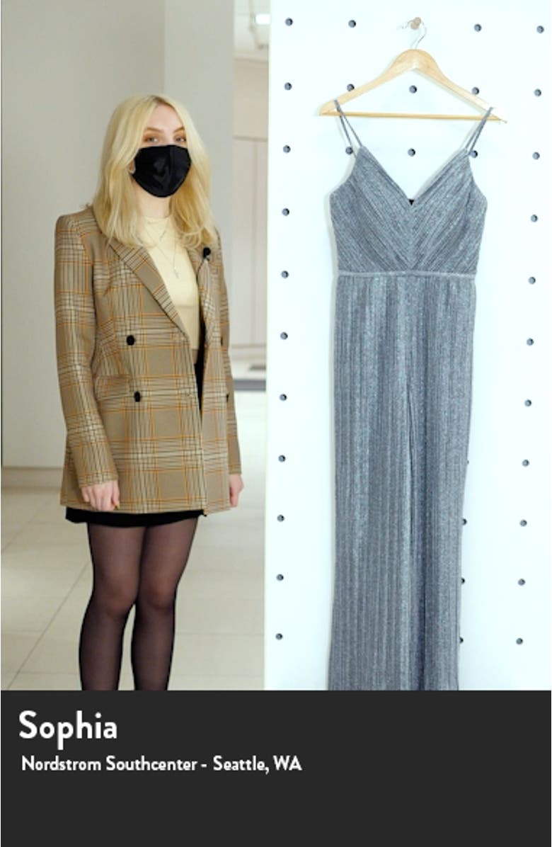 Micro Pleated Metallic Jumpsuit, sales video thumbnail