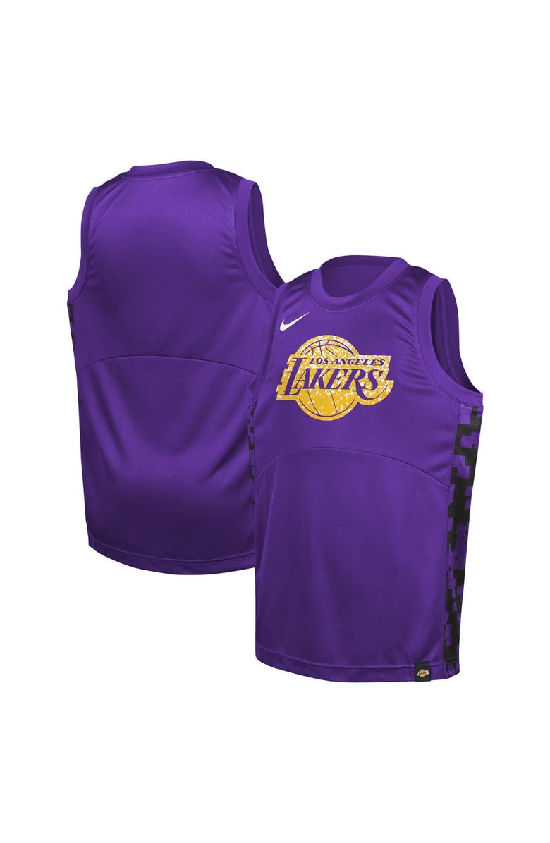 Nike Youth Nike  Purple Los Angeles Lakers Courtside Starting Five Team Jersey, Alternate, color, 
