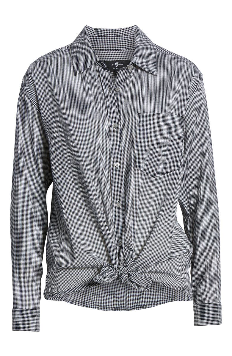 7 For All Mankind <sup>®</sup> Tie Front Shirt, Alternate, color,