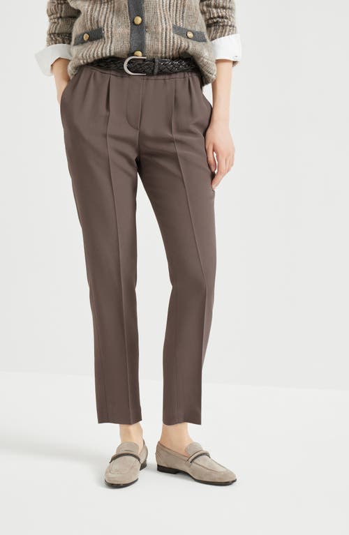 Brunello Cucinelli Tailored Jogger Trousers In Brown
