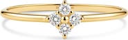 DEVATA Clover Lab Grown Diamond Ring in 14K Gold