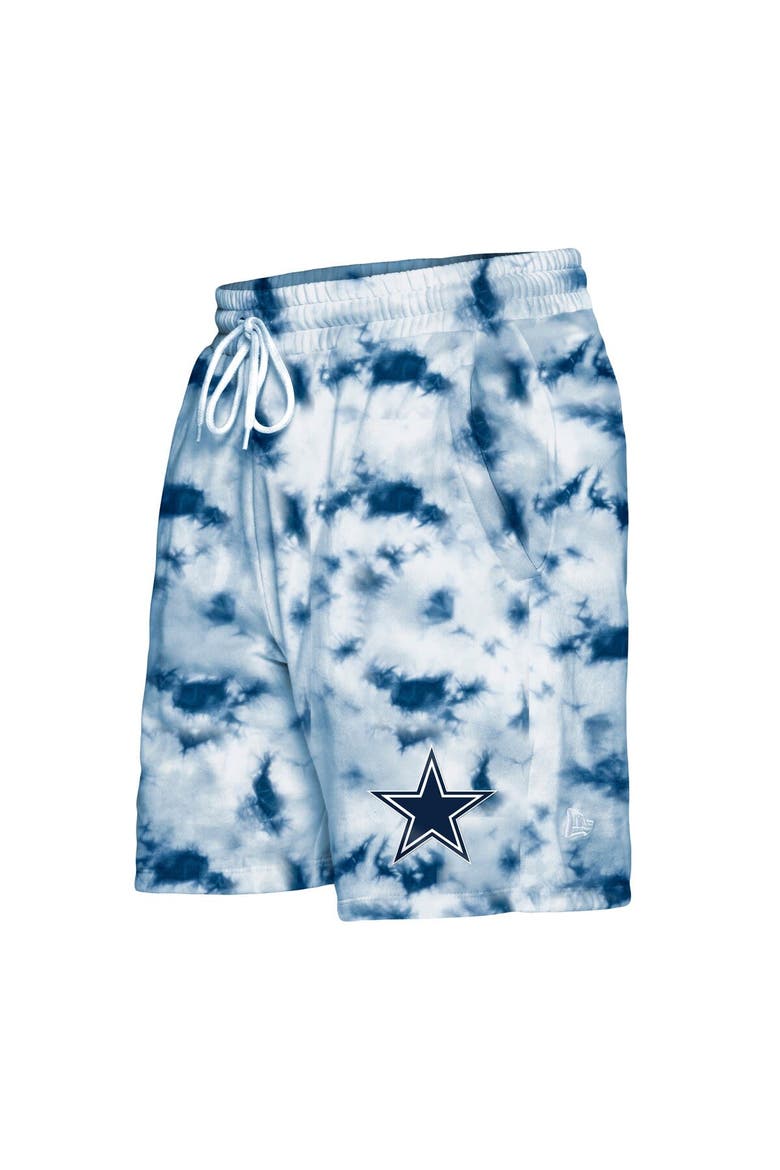 Men's New Era Navy Dallas Cowboys Tie-Dye Shorts, Alternate, color, Navy