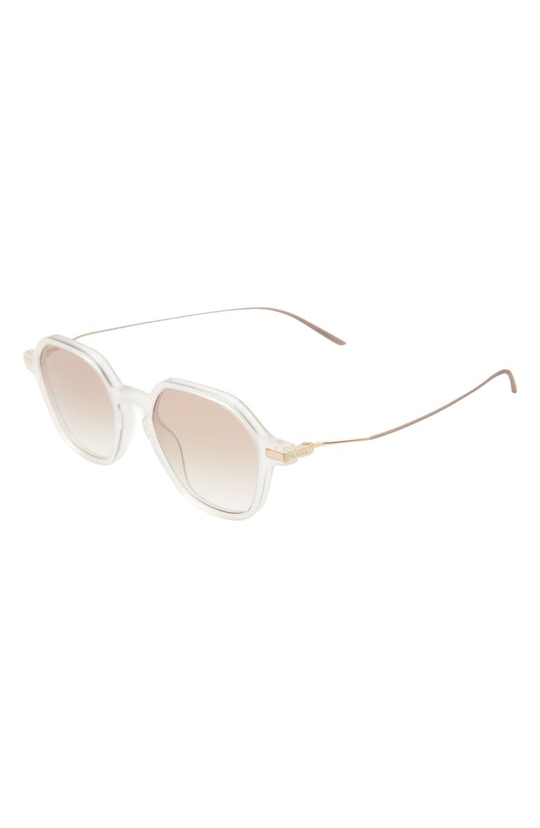 Prada 50mm Gradient Square Sunglasses, Alternate, color, Brown Gradient