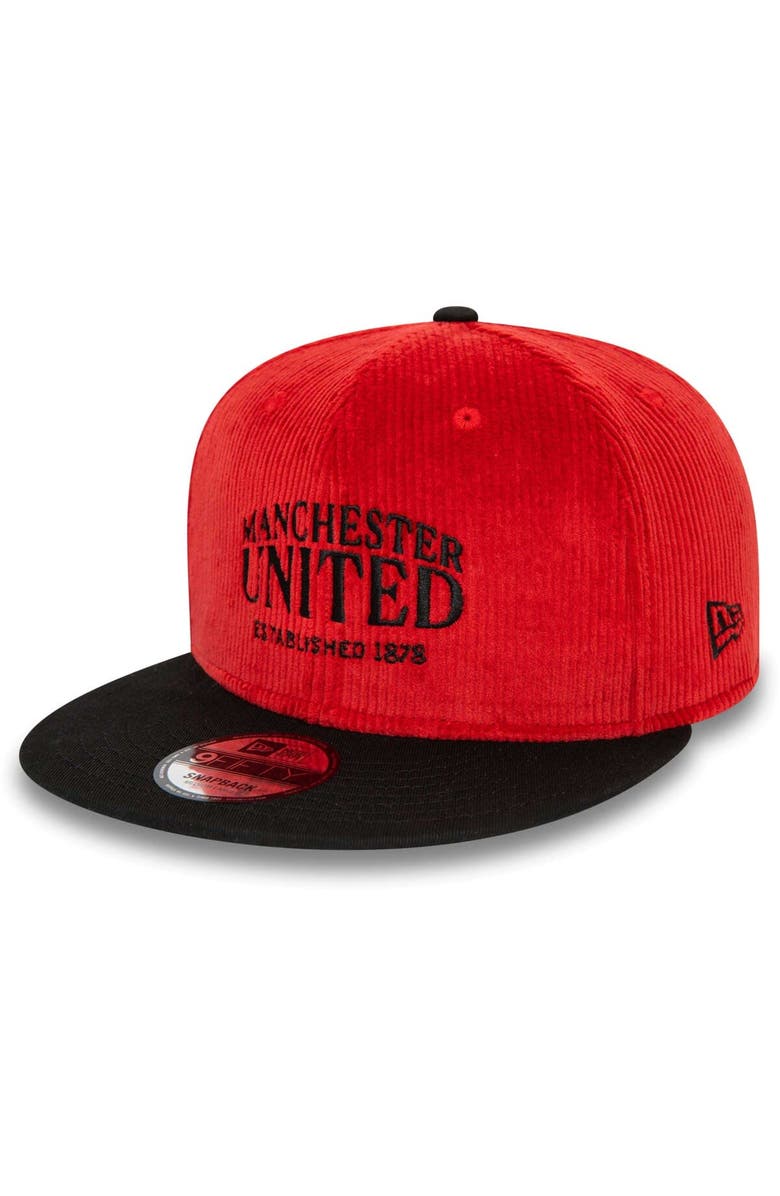 New Era Men's New Era Red Manchester United Corduroy 9FIFTY Snapback Hat, Main, color, Red