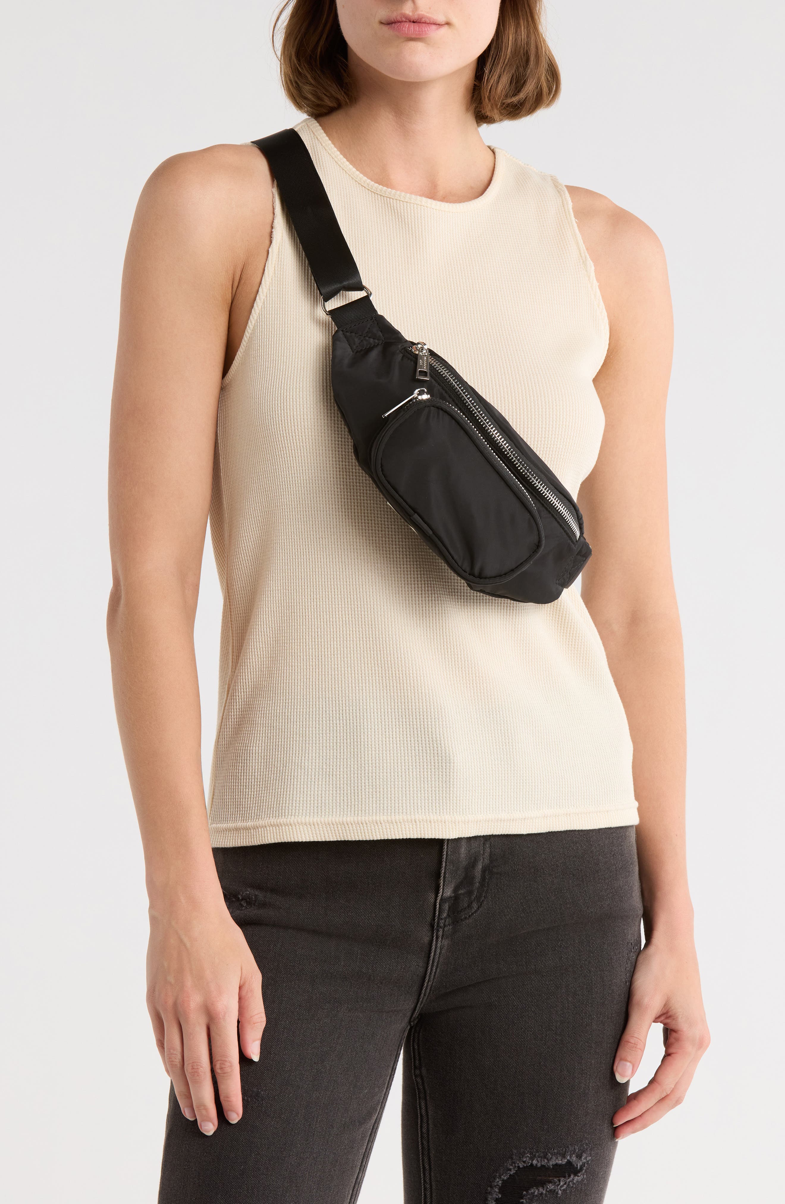 Madden Girl Belt Bag, Alternate, color, Black