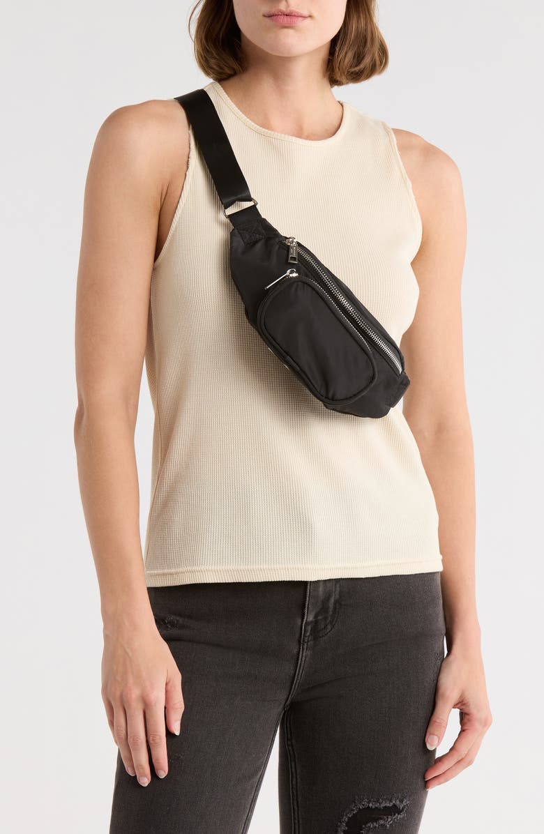 Madden Girl Belt Bag, Alternate, color, Black