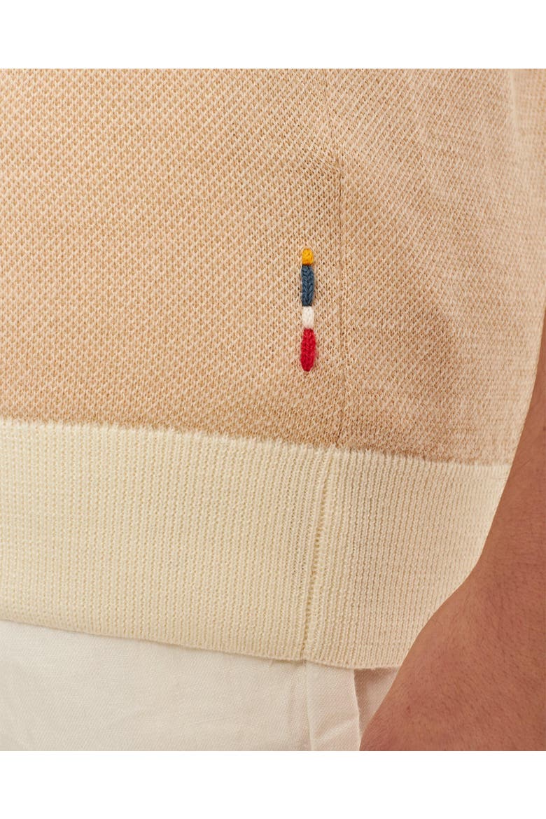 Horton Merino Tailored-Fit Polo Shirt, Alternate, color, White Sand/Biscuit