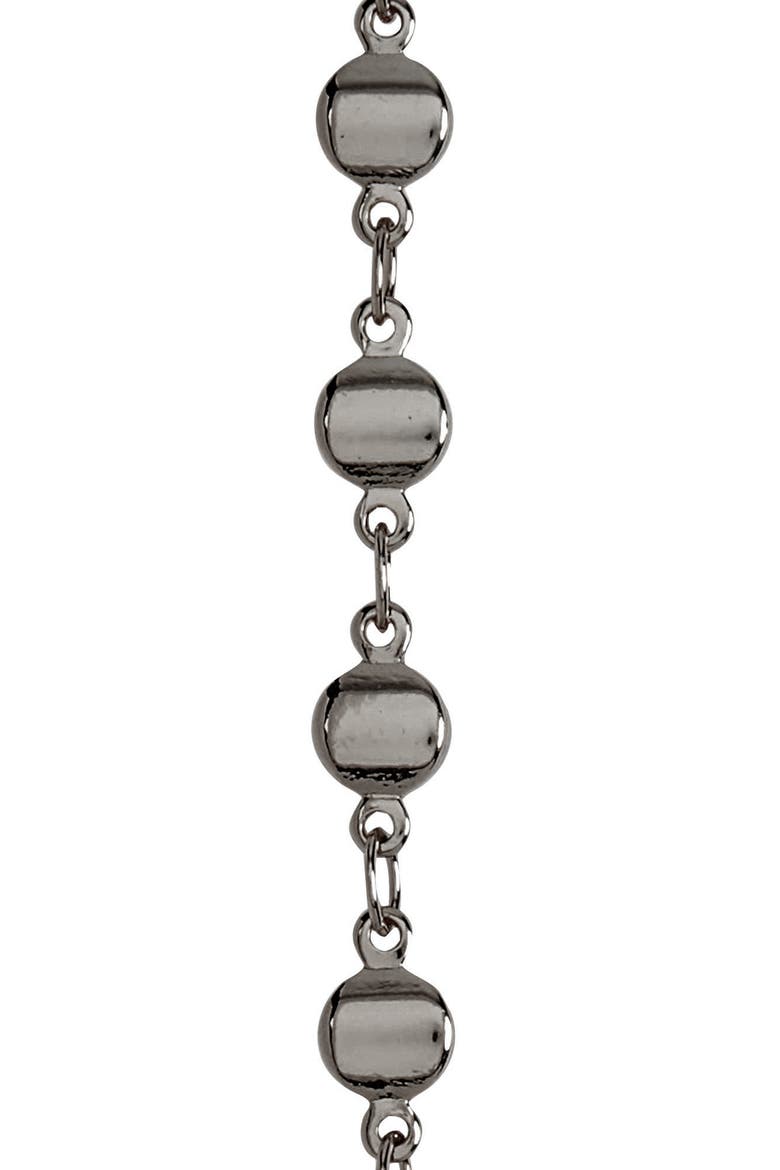 Halogen® Metal Disc Adult Face Mask Chain, Alternate, color, HEMATITE