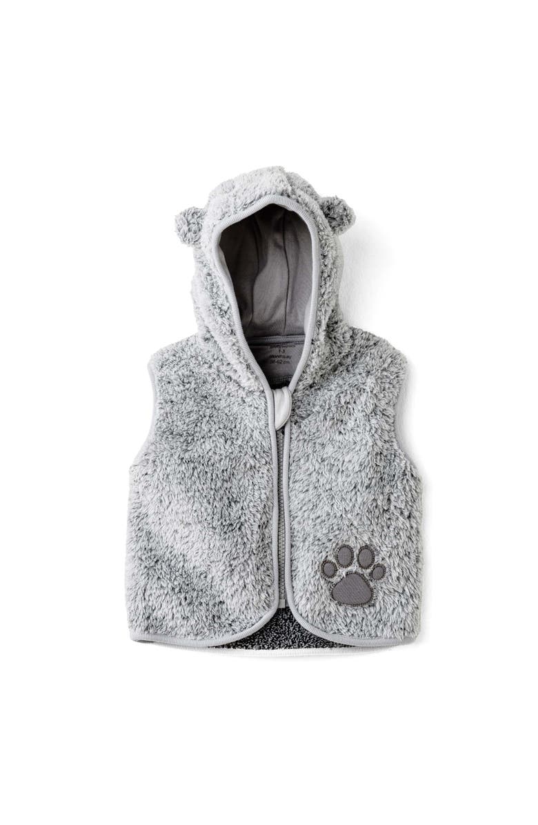 Andy Wawa Bear Hugs Hooded Vest, Main, color, Grey