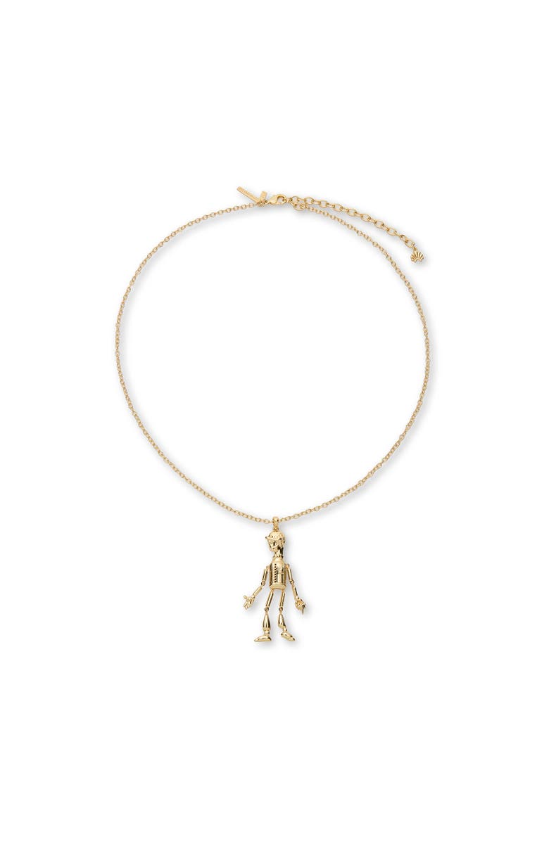 Lele Sadoughi The New Wizard Of Oz Tin Man Pendant Necklace, Main, color, Wizard Of Oz